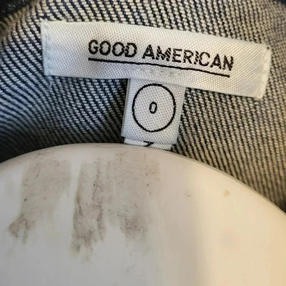 Good American 70's Icon Denim Snap Button Closure Jean Jacket(0)XS - Picture 13 of 15